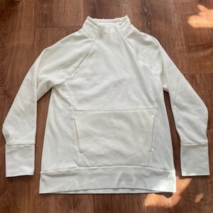 Fabletics Zaylee Funnel Neck Tunic Sweatshirt Pullover Warm White Womens Medium